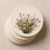 White Wildflower Bouquet Round Coaster Set
