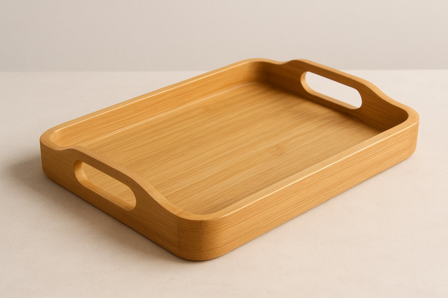 Minimalist Bamboo Serving Tray